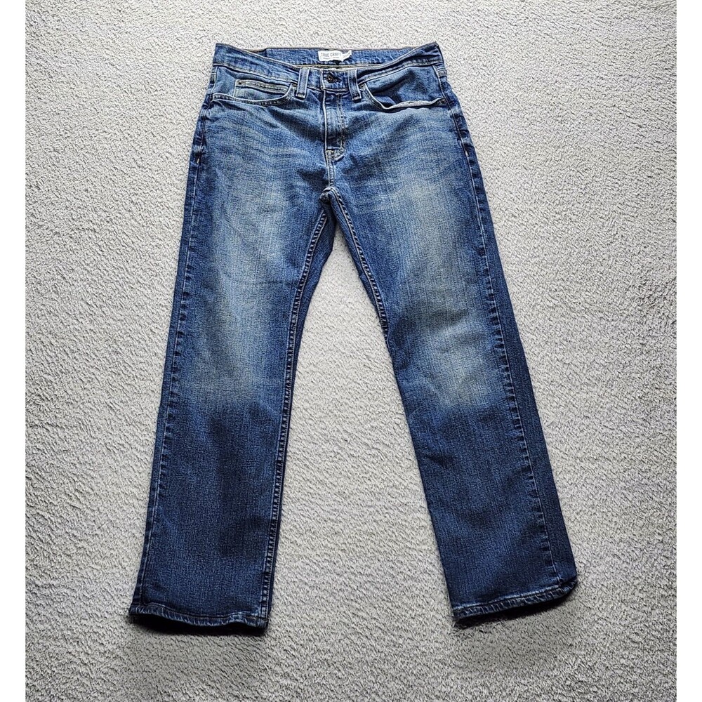 True Craft Relaxed Fit Blue Jeans Men’s 30x30 Medium Wash Stretch Denim